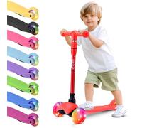 Hurtle Scooter for Children 2-5 Years - Height Adjustable with LED Wheels and Steering and Tilt System - Scooter for Boys and Girls - for Indoor and Outdoor - Up to 20