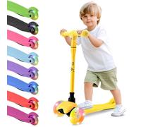 Hurtle Scooter for Children 2-5 Years, Yellow, Height Adjustable with LED Wheels and Steering and Tilt System - Children's Scooter for Boys and Girls, Indoor and Outdoor, up to 20 kg
