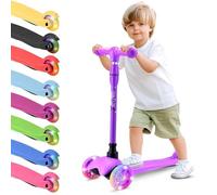Hurtle Toddler Scooter - Premium Scooter with LED Wheels - Height Adjustable Scooter for Boys and Girls Indoor and Outdoor 20kg 2-5 Years