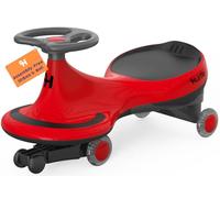Hurtle Wiggle Car Ride On Toy - Twist Car with Steering Wheels, No Batteries or Pedals, Ride-On Swing Car for Toddlers,Kids Age 2+ (Red)