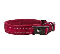 Hurtta Casual Reflective Adjustable Dog Collar Burgundy Nylon M