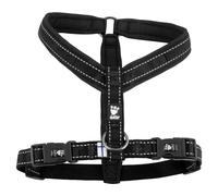 Hurtta Casual Y-Harness Black, Dog Friendly, Adjustable, Reflective