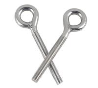 huruirui 5pcs M10 Eye Bolts 304 Stainless Steel Closed With Long Handles Threaded Rod Round Hook Eyelet Bolt Screw for Outdoor Garden Hanging Projects