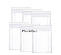 huruirui Small Plastic Bags Resealable Plastic Bags 4X6cm Grip Seal Bag Suitable for Kitchen Biscuits Nuts Jewelry Packaging Sealed Storage Pouches Mini Storage Bag 600pcs