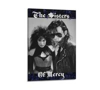 HURYEORHYH The Sisters of Mercy Posters Printing Wall Art Vintage Poster Decorative Painting Aesthetic Canvas Decor for Living Room Bed Room 16x24inch(40x60cm) Frame-style