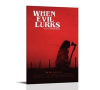 HURYEORHYH When Evil Lurks Posters Printing Wall Art Vintage Poster Decorative Painting Aesthetic Canvas Decor for Living Room Bed Room 16x24inch(40x60cm) Frame-style