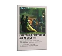 HURYWRTTH Everything Everywhere All At Once MovieCanvas Posters Aesthetic Wall Art Decorative Painting Poster Decor Vintage Canvas for Living Room Bed Room 08x12inch(20x30cm) Frame-style
