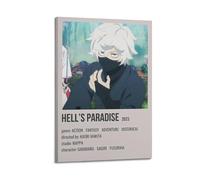 HURYWRTTH Hell's ParadiseCanvas Posters Aesthetic Wall Art Decorative Painting Poster Decor Vintage Canvas for Living Room Bed Room 20x30inch(50x75cm) Frame-style