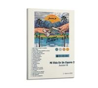 HURYWRTTH Junior H Album Mi Vida En Un Cigarro 2Canvas Posters Aesthetic Wall Art Decorative Painting Poster Decor Vintage Canvas for Living Room Bed Room 08x12inch(20x30cm) Frame-style