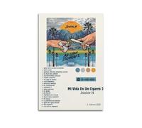 HURYWRTTH Junior H Album Mi Vida En Un Cigarro 2Canvas Posters Aesthetic Wall Art Decorative Painting Poster Decor Vintage Canvas for Living Room Bed Room 08x12inch(20x30cm) Unframe-style