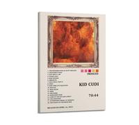 HURYWRTTH Kid Cudi Album Indicud TracklistCanvas Posters Aesthetic Wall Art Decorative Painting Poster Decor Vintage Canvas for Living Room Bed Room 20x30inch(50x75cm) Frame-style