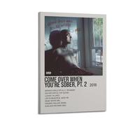 HURYWRTTH Lil Peep Come Over When You're Sober Pt. 2Canvas Posters Aesthetic Wall Art Decorative Painting Poster Decor Vintage Canvas for Living Room Bed Room 12x18inch(30x45cm) Frame-style