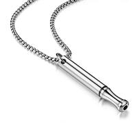 HUSABEJAIN 1 Pcs Anxiety Relief Necklace Stainless Steel Mindful Breathing Necklace Stress Relief Necklaces for Habit Breathing Exercises Anxiety Relief Gifts for Unisex