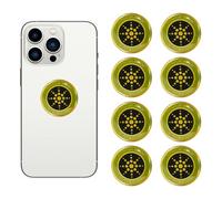 HUSABEJAIN 8 PCS Anti-Radiation Shield Gold EMF Protection Stickers 5G Radiation Protection for Cell Phones Computers Electronic Devices