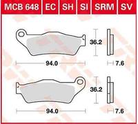 Husaberg TE 300 2011-2012 TRW RSI Series Sindered Off-Road Race Brake Pads