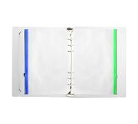 Husalsea A5 Ring Binder, A5 Binder With 12 Pvc Zipper Pockets, A5 Folder Transparent Frosted Pp Material, 6 Rings, Ideal For Organizing Photos, Cards And Collectibles