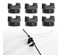 Husalsea Magnetic Cable Ties - Black KNU16 (Max Pull Strength 8KG) - 6PCS, with Magnetic Closure for Cable and Wire Organization
