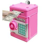 HUSAN Electronic Money Bank, Electronic Password Piggy Bank Mini ATM Cash Coin Money Box for Kids, Best Birthday Toy for Children, Boys & Girls (Deep Pink)