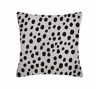 Husandy Throw Pillow Covers Spot Polka Dot Simple Structure Abstract with Many Scattered Pieces Black and White Pillow Case 18x18 Inch Cushion Cover for Home Party Decor