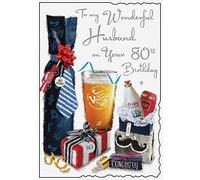 Husband 80th Birthday Card