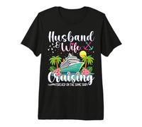 Husband and Wife Cruising Forever on The Same Ship Matching Premium T-Shirt