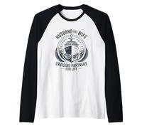 Husband and Wife Cruising Partners for Life Cruise Couple Raglan Baseball Tee