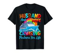 Husband and Wife Cruising Partners for lLife Matching Couple T-Shirt