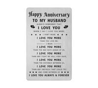 Husband Anniversary Card Gifts - When I Say I Love You More - Husband Him Men Romantic Anniversary Wallet Card Gifts