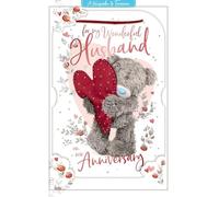 HUSBAND Anniversary Me To You 3D Holographic Hologram Bear Teddy ANNIVERSARY Card
