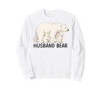 Husband Bear With Two Cubs Siblings Polar Bear Family Sweatshirt