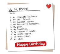 Husband Birthday Card from Wife - My Everything - Romantic Verse