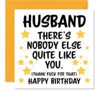 Husband Birthday Card - Nobody Else Quite Like You - Happy Birthday Card for Husband from Wife Partner, 145mm rude funny Bday Greeting Cards