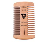 Husband Birthday Christmas Gifts for Hubby Husband I Love You Gifts for Him My Man Wooden Mustache Comb for Men Adults Male Wood Anniversary Presents for Husband Handsome New Husband Gift Comb