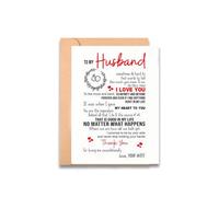 Husband Birthday Fathers Day Birthday Gifts for Hubby Husband Thank You Appreciation Greeting Gift Card from Wife Wifey Best Hubby Wedding Anniversary Happy Retirement Gift Ideas