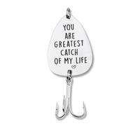 Husband Boyfriend Fishing Gifts for Men Fisherman Fishinglures Gifts for Husband Wife Anniversary for Fishing Lovers You Are Greatest Catch of My Life Fishing Hook