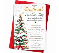 Husband Christmas Card Funny Xmas Greeting Card from Wife With Envelope | Romantic Husband Christmas Card With Envelope, Ideal for Christmas Gift, Holiday Greetings, Anniversary Moments
