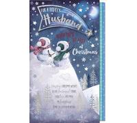 HUSBAND Christmas Card 'Snowy Nights' Wishing Well Studios