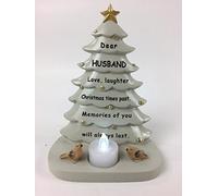 Husband Christmas Tree With Flickering Tea Light Graveside Memorial Ornament Tribute