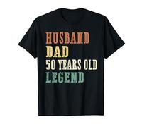 Husband Dad 50 Years Old Legend 50th Birthday Vintage T-Shirt