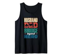 Husband Dad Bridge Legend Hero Bridge Card Game Player Tank Top