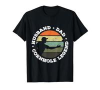 Husband Dad Cornhole Legend, Boss of the Toss Cornhole Men's Value Graphic T-Shirt, Men, Black, M