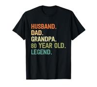 Husband dad grandpa 80 year old 80th birthday fathers day T-Shirt