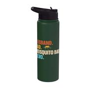 Husband. Dad. Mosquito Bait. Hero. Stainless Steel Insulated Water Bottle