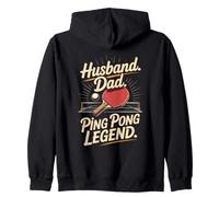 Husband Dad Ping Pong Legend Table Tennis Father Zip Hoodie