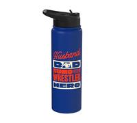 Husband Dad Sumo Wrestler Hero Japanese Sumo Wrestling Stainless Steel Insulated Water Bottle