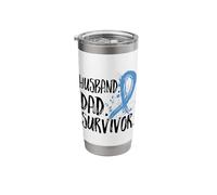 Husband. Dad. Survivor Cancer Defeated Tumor Beaten Chemo Stainless Steel Insulated Tumbler