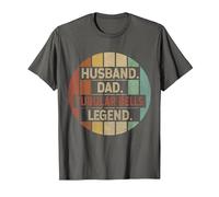 Husband Dad Tubular Bells Legend Vintage T-Shirt, Men, Asphalt Grey, 6X-Large