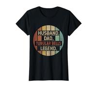 Husband Dad Tubular Bells Legend Vintage T-Shirt, Women, Black, X-Large