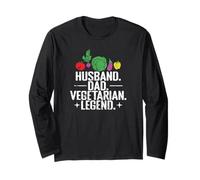 Husband Dad Vegetarian Legend Funny Long Sleeve T-Shirt