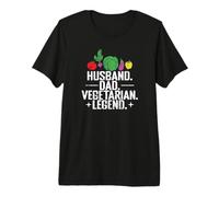 Husband Dad Vegetarian Legend Funny Premium T-Shirt